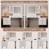 RUMSEM Large Vanity Desk with 3 Color Touch Screen Dimming Mirror - 3 of 4