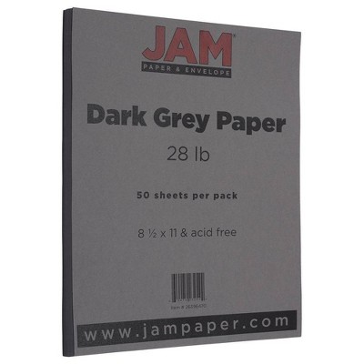 Jam Paper Basis 80lb Cardstock 8.5 X 11 50pk - Black Linen : Target