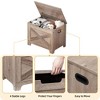 Whizmax Wood Storage Bench, Farmhouse Entryway Chest with Seating & Safety Hinge, Multi-Functional Trunk for Bedroom, Living Room, Grey - 4 of 4