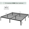 Universal Metal Bed Frame with Storage - Heavy Duty Platform for Twin/Full/Queen/King, No Box Spring - 3 of 4