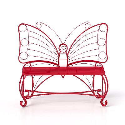 Vynxaria Butterfly Design Patio Benches - 48" Artistic Outdoor Seating for Garden and Yard