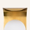 PAKOKULA 4.5 in.1-light Gold Curved Metal Plate Industrial Wall Sconce with Milk Globe Glass Shade - 4 of 4