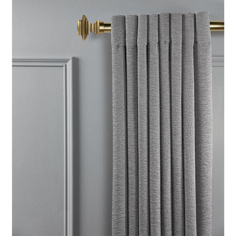 Linen Avenue Metal Square Single and Double Window Curtain Rod Set, 3 of 8