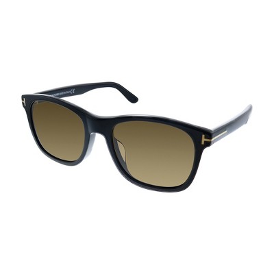 Tom Ford FT 0595 01J Unisex Square Sunglasses Black 55mm
