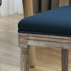 Okak Set of 2 Vintage Rubberwood Dining Chairs, Upholstered Kitchen Side Chairs, French Bistro Seating for Kitchen Living Room - 3 of 4