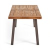 Dining Table, Wooden Picnic Table, Water-proof & Sunproof Acacia Wood Tabletop, For Indoor Outdoor Park Poolside Garden Patio - 4 of 4