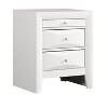 HomeStock White Nightstand 28x23x17 with Three Spacious Drawers, Modern Bedside Table for Bedroom Storage and Stylish Organization - 3 of 4