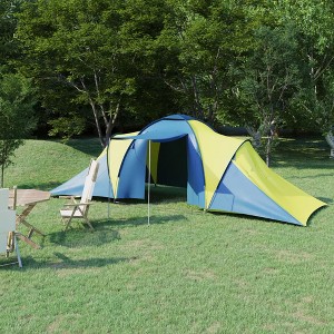 vidaXL Camping Tent 6 Persons Blue and Yellow - 1 of 4