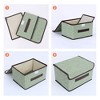 REGALWOVEN Collapsible Clothes Books Organizing Fabric Storage Bin with Lid and Handle 1Pc - 3 of 4