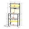 Besiost Kitchen Storage Shelf with 6 Hooks, Bakers Rack with Power Outlet - 3 of 4