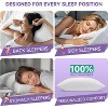 FAPO Adjustable Pillows Queen Size Set of 2 - Cooling Shredded Memory Foam Pillow for Sleeping, Bed Pillows for Sleepers,Washable Cover - 4 of 4