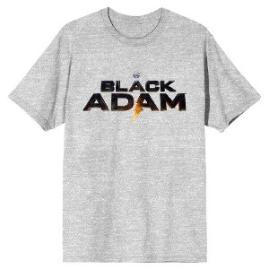 Black Adam Text Logo Men's Athletic Heather T-shirt - 1 of 1
