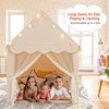 Infans Kids Playhouse Tent Large Castle Fairy Tent w/Star Lights Mat Beige - 4 of 4