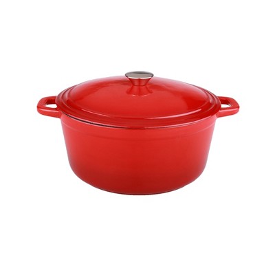 BergHOFF Neo 5 Qt Cast Iron Oval Covered Dutch Oven, Red