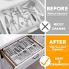 SpaceAid Bamboo Silverware Drawer Organizer with Labels (White, 6 Slots) - image 2 of 4