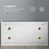 PAGED Storage Bench Modern Wooden Shoe Rack with Adjustable Shelves, Shutter Doors and Linen Cushion for Mudroom, Bedroom, Entryway - 4 of 4