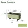 Vego Garde Self-Watering Herb Planter Box with Trellis Rectangular Indoor Outdoor Planter Pot 7.3"x17.5"x10.5" - 2 of 4