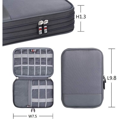 MaseiKar Electronic Cable Organizer Bag - Portable Travel Double Layers Electronic Digital Accessories Storage Pouch Bags for SD Card Case, USB Flash