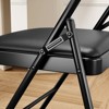Folding Chairs with Padded Cushions, Metal Frame Hold Up to 350 Pounds, Portable Leather Upholstered Chair, for Dining Room, Living Room - 4 of 4