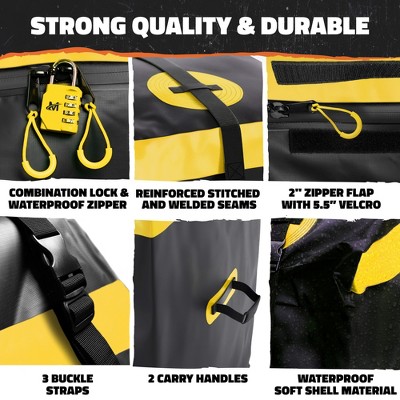 Mockins 20 Cu Ft Yellow and Black Waterproof Hitch Cargo Carrier Bag