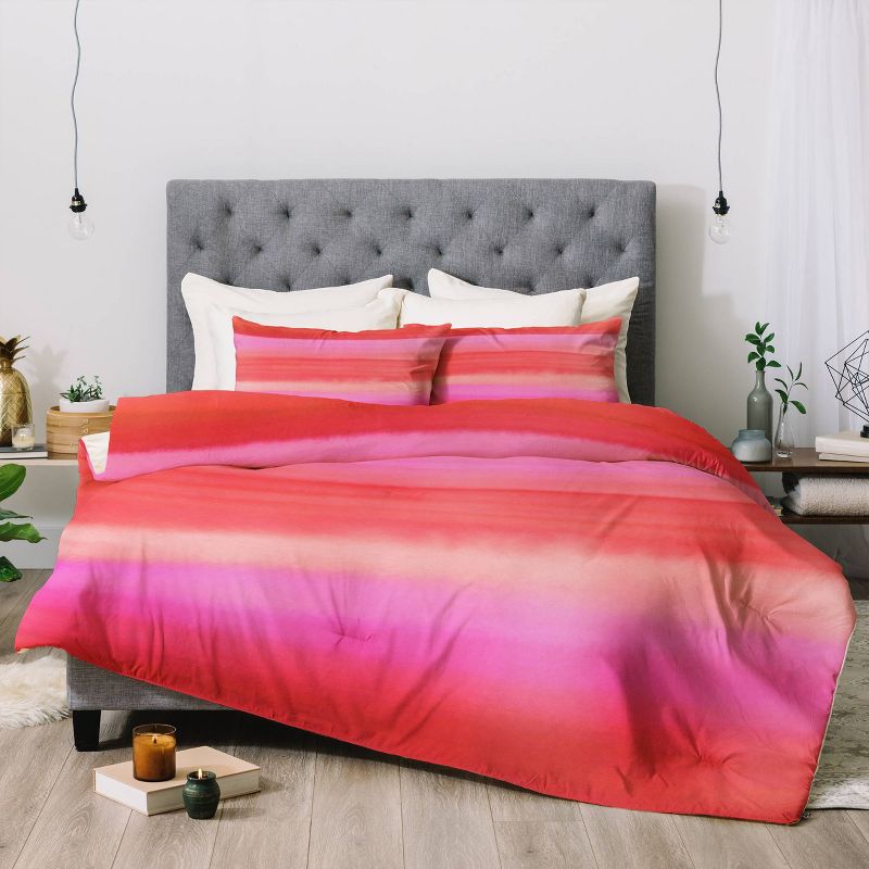 Amy Sia Ombre Watercolor Comforter Set Pink - Deny Designs, 3 of 8