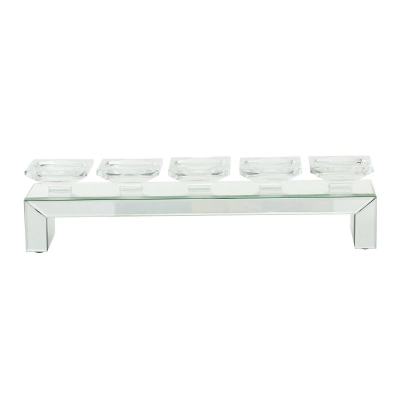 20&#34; x 5&#34; Glass Candle Holder with Mirrored Base - Olivia &#38; May, 4 of 7