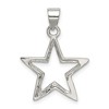 Black Bow Jewelry Sterling Silver and Cubic Zirconia Accent Star Pendant, 19mm - 3 of 4