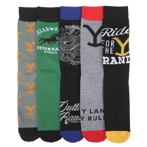 Yellowstone Ride For The Brand Men's 5-Pair Casual Crew Socks - 1 of 4