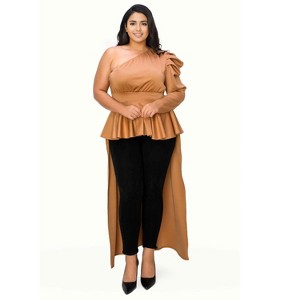 L I V D Women's Nicolette One Shoulder Peplum Top - 1 of 3
