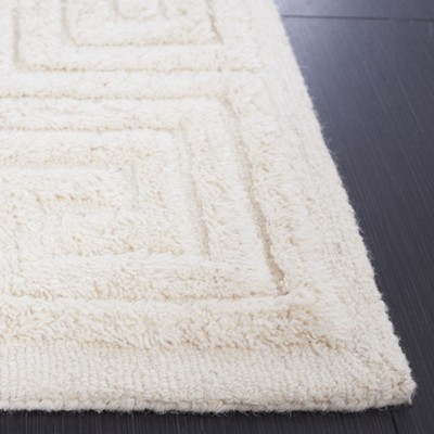 Ivory Hand-Tufted Wool 4' x 6' Rectangular Area Rug