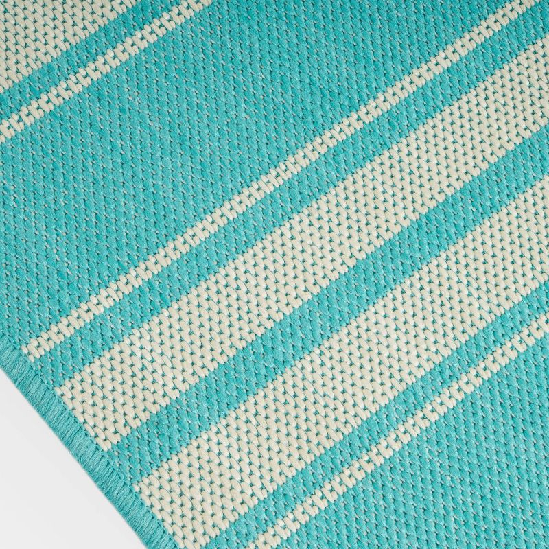 5&#39;3&#34; x 7&#39; Nador Outdoor Rug Teal/Ivory - Christopher Knight Home, 6 of 7
