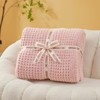 Snuggle Sac Reversible Waffle Knit Throw Blanket Cozy Microfiber Throw - 2 of 4