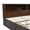 Merax King Size Wood Platform Bed with Multi-Storage Headboard, USB Ports & Drawers - 4 of 4