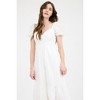 Sweetheart Neck Puff Sleeve Eyelet Hem Midi Dress - 4 of 4