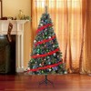 Home Heritage 7 Foot Cascade Cashmere Quick Set Artificial Holiday Tree with Changing White and Colorful LED Lights - image 4 of 4