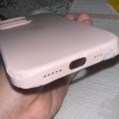 Apple - iPhone 13 Mini Silicone Case with MagSafe - Chalk Pink