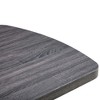 CAVINAS Dining Table for 6 Rectangular Marble Top and V-Shape MDF Base Table for Dining Room, Gray - 2 of 4
