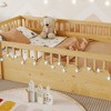SeaCamel Low-Profile Twin Montessori Bed: Natural Wood Frame with Safety Rails, Night Light & Storage to Empower Independence - 4 of 4