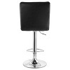 Elama 2 Piece Vintage Faux Leather Adjustable Bar Stool in Black with Chrome Base - 2 of 4