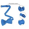 INSPIRE CHIC Men's Pre-Tied Adjustable Strap Solid Color Knitted Bow Ties - 4 of 4