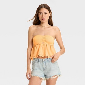 Women's Knit Woven Twist Tube Top - Wild Fable™ - 1 of 3