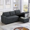 FONTOI Pull-out Sofa Bed, Convertible Sleeper with with Storage Chaise, L-shaped Loveseat Sofa for Living Room Home, Dark Gray, 81.5"*33.75"*52" - 2 of 4