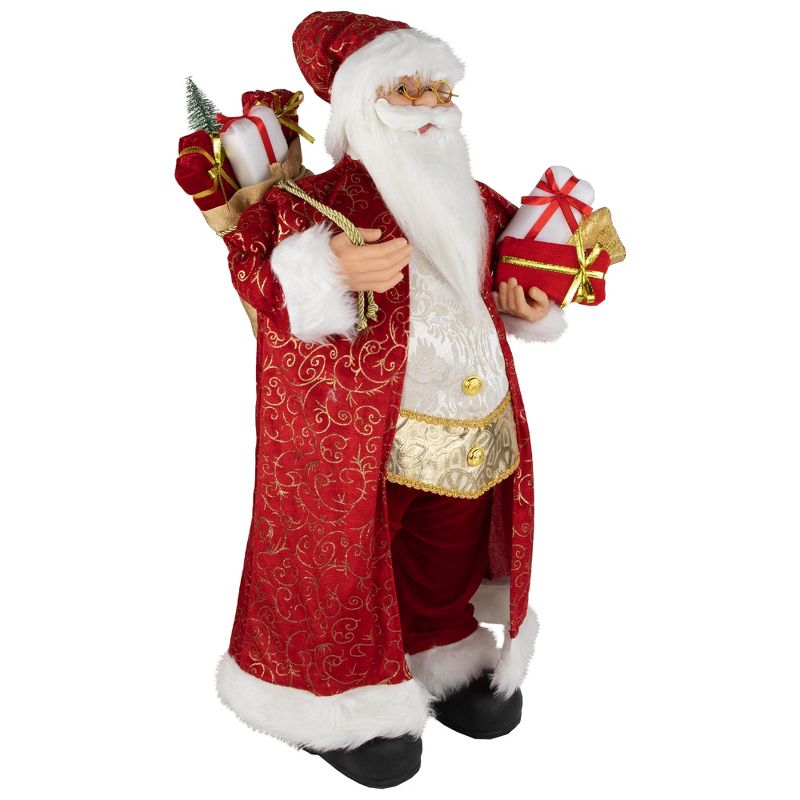 Northlight 32" Red and Gold Santa Claus with Gifts Christmas Figure, 3 of 7
