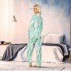 ADR Women's Soft Cotton Knit Jersey Pajamas Lounge Set, Long Sleeve Top and Pants with Pockets - 3 of 4
