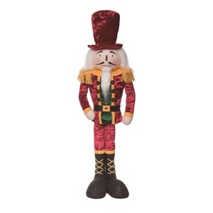 Transpac Polyester 25.25 in. Multicolor Christmas Plush Standing Nutcracker - 1 of 2