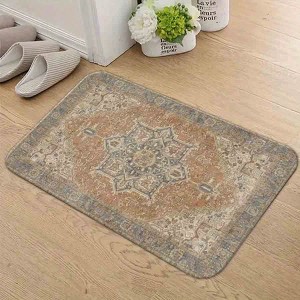 Chery Life 1PC Rectangular Printed Floor Mat, Vintage-Inspired Bohemian Area Rug - 1 of 4