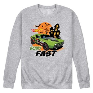 Men's - Hot Wheels - Scary Fast- Men's Crew Fleece Sweatshirt Graphic Fleece Sweatshirt - 1 of 4
