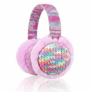 FAAYFIAN Kids Winter Knit Earmuffs, Soft Furry Ear Warmers for Boys and Girls, Cozy Cold-Weather Ear Covers for Ages 3–8 - 1 of 4