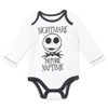 Disney Nightmare Before Christmas Zero Sally Jack Skellington Baby Bodysuit Pants and Hat 3 Piece Outfit Set Newborn to Infant  - 2 of 4