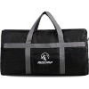 Luupatchy 96L Foldable Travel Duffel Bag - Lightweight Waterproof 300D Oxford Tote, Large Sports Bag for Outdoor/Sports/Hiking, Black - 2 of 4